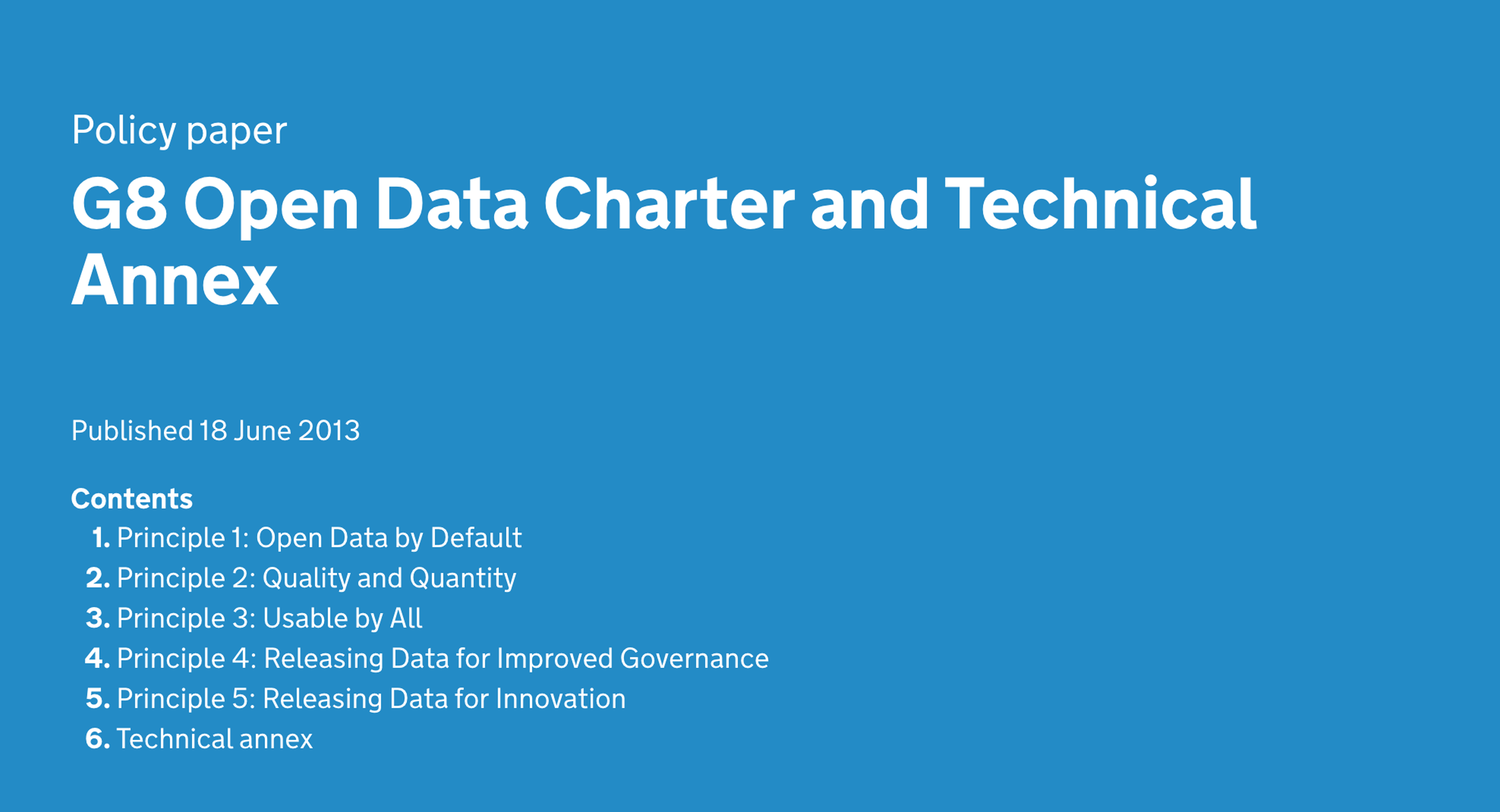 G8 Open Data Charter - International Open Data Charter