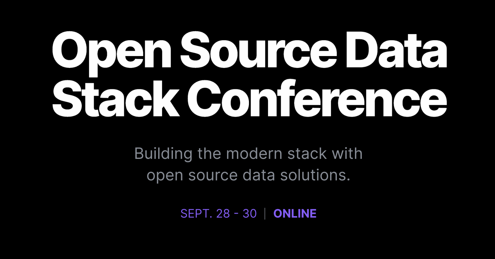 Schedule - Open Source Data Stack Conference