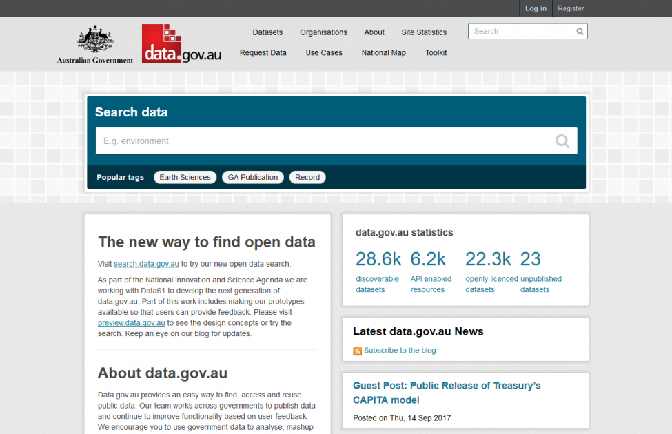Australian Federal Open Data Portal - CKAN Hosting and ...